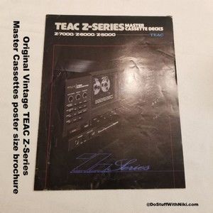 Original Vintage TEAC Z-Series Master Cassettes poster size brochure